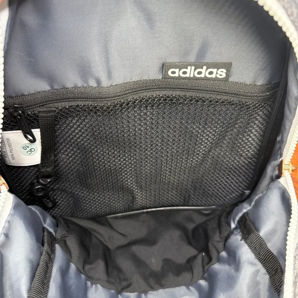 Adidas Mini Backpack Gray and Rose Gold zip small‎ bag